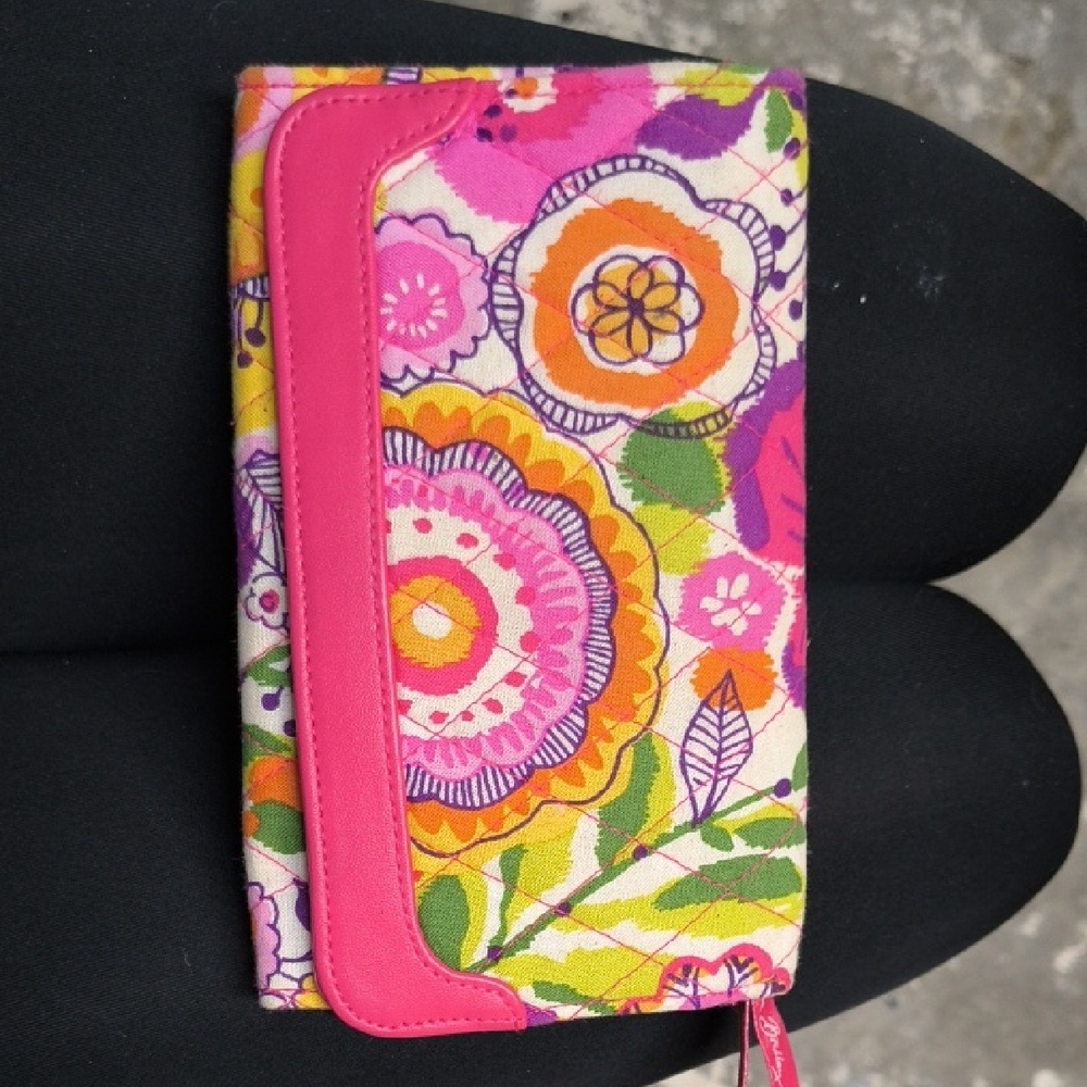 Vera Bradley Pink Multicolor Floral Zip Wallet